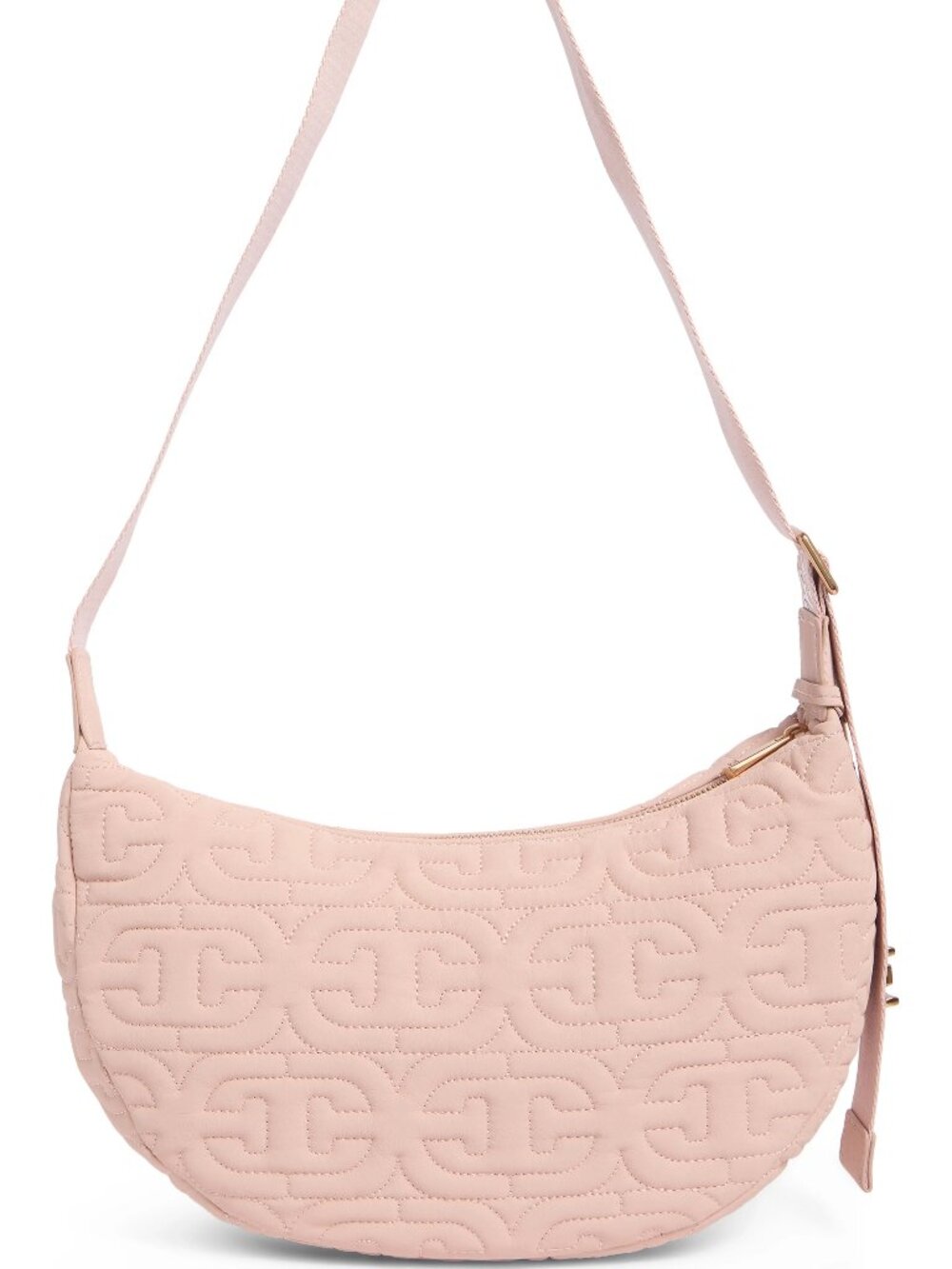 Sam Edelman Quilted Crescent Crossbody / Shoulder Bag Pastel Pink NWT